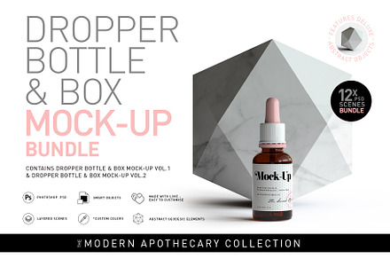 Dropper Bottle & Box Mock-Up BUNDLE