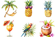 Watercolor Summer Vibe Clipart, an Illustration by Designking (Thumbnail 5 of 5)