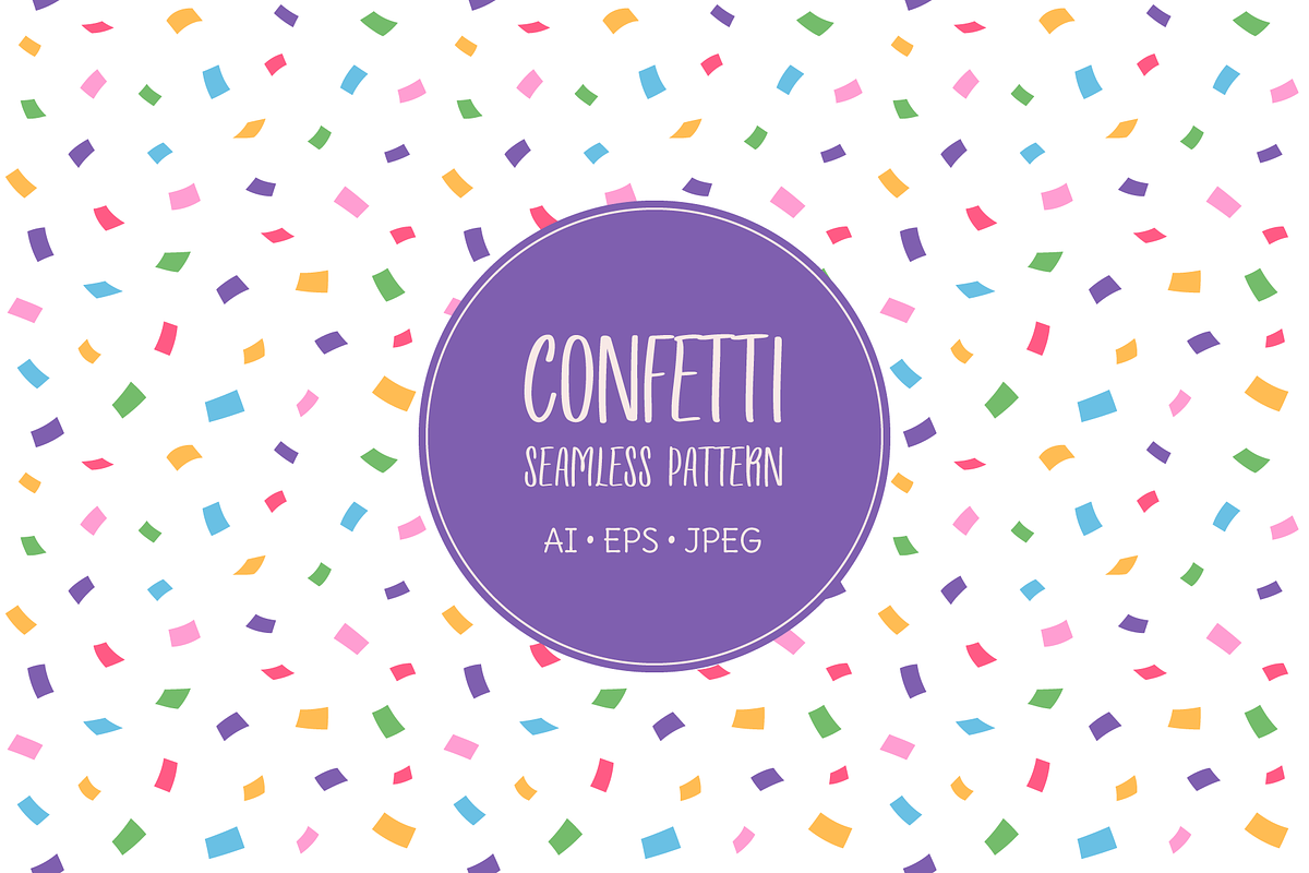 Confetti pattern, background, an Object Illustration by Cmeree (Photo 1 of 3)