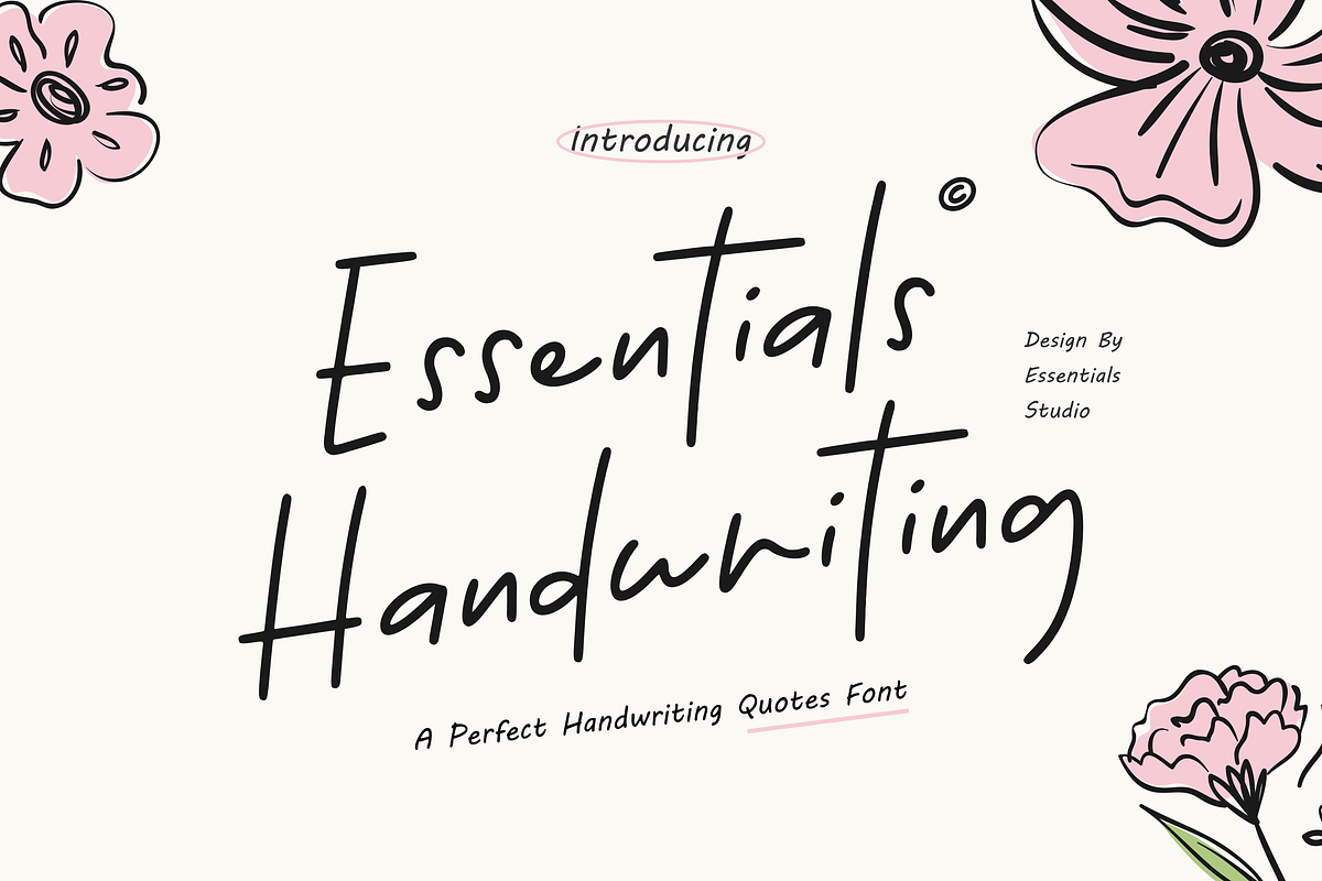 Essentials Handwriting, a Font by Essentials Studio (Photo 1 of 8)