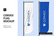 Standing Convex Flag Mockup, an Advertising Mockup by PixelWink (Thumbnail 3 of 3)