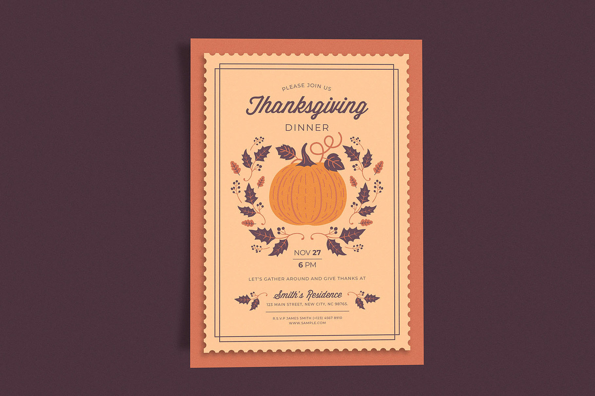 Thanksgiving Dinner Pumpkin Orange preview 2