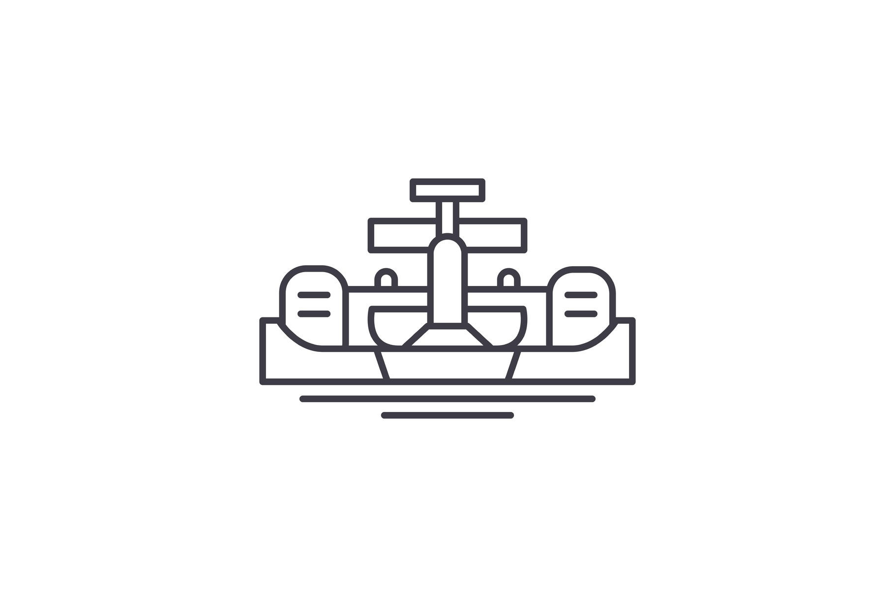 Car Races Line Icon Concept Car by Urban Icon  Creative Market