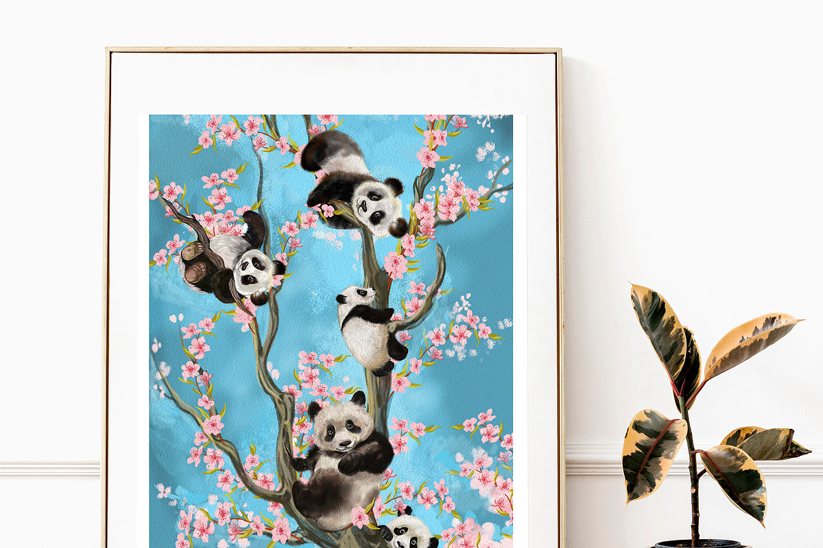 Panda clipart, PNG Amimals, an Animal Illustration by MitrushovaArt (Photo 6 of 8)