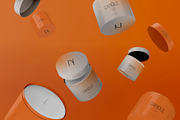 3d Floating Scented Candles Mockup, a Print Template by The Rose Project (Thumbnail 1 of 3)