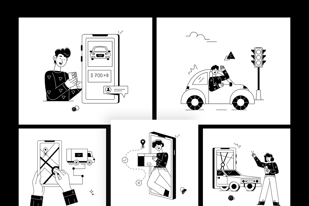 Animated Ride Services Illustrations, a Person Illustration by Prosymbols (Photo 9 of 13)
