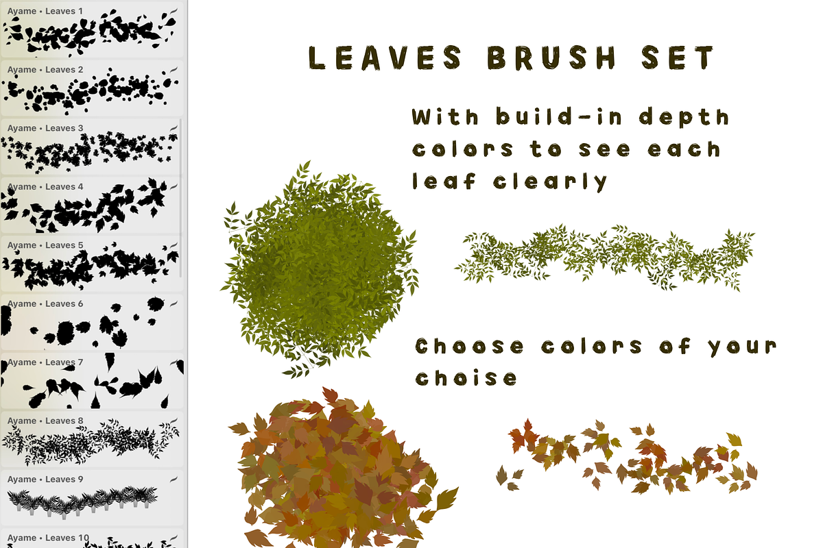 Procreate forest iBox brush set, a Brush Add-On by ProcreateiBox