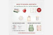 Back to School Aesthetic Clipart, a Seasonal Illustration by Tanya Kart (Thumbnail 9 of 11)