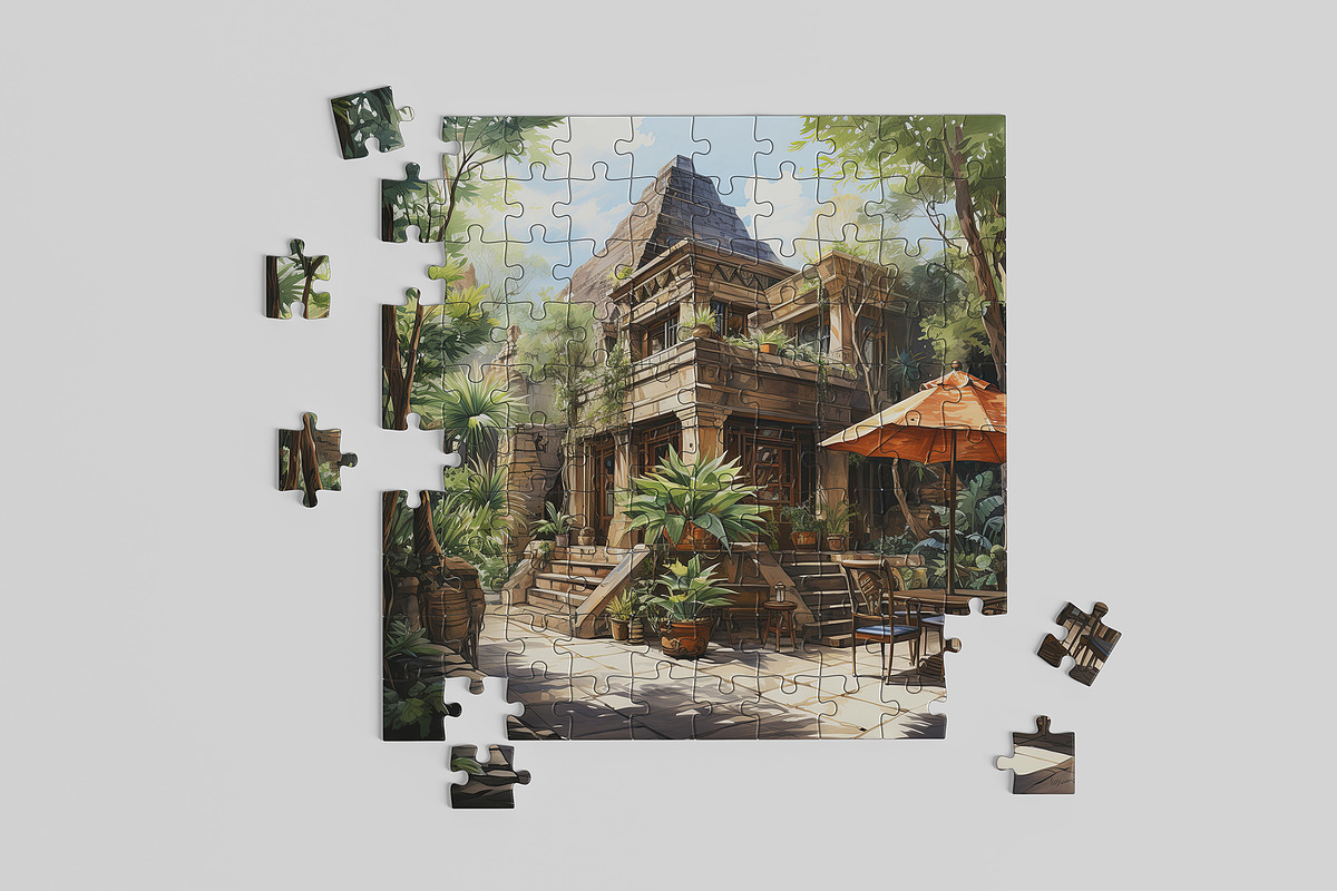 Puzzle Mockup Jigsaw Mockup 6 PSD, a Merchandise Mockup by GraphicVil (Photo 7 of 9)