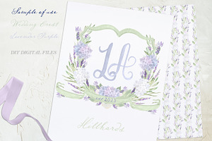 Lavender Wedding Family Crest DIY