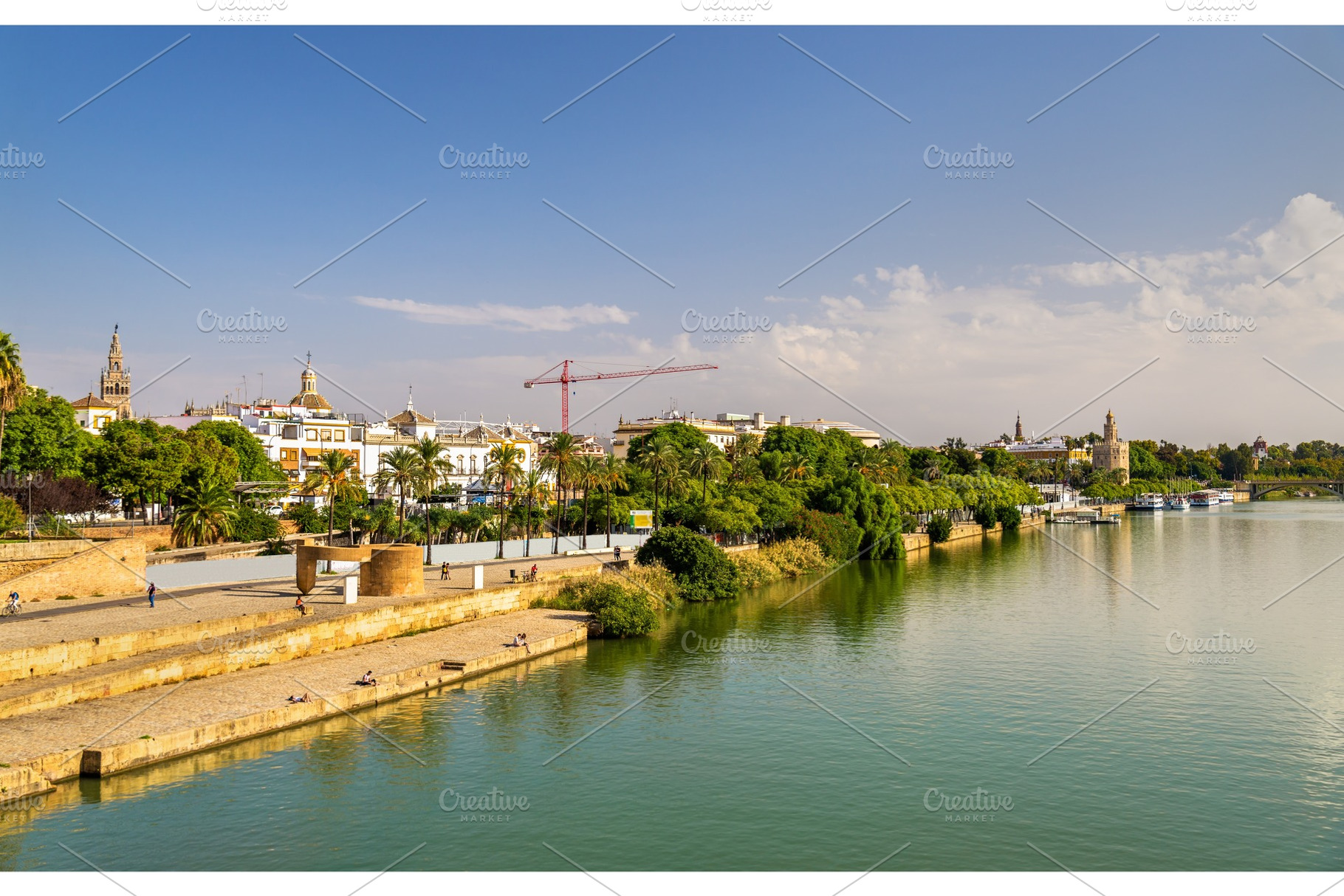 Guadalquivir river embankment in seville spain stock photo containing, an Architecture Photo by Leonid Andronov