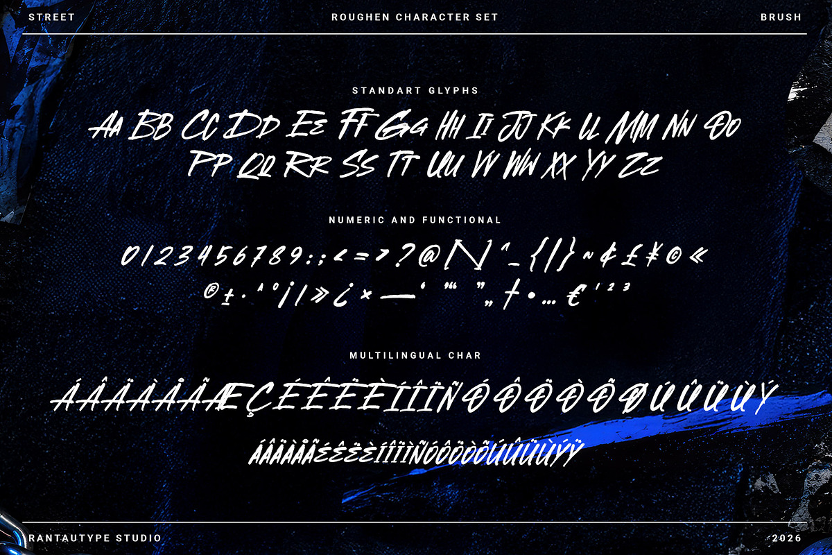 Roughen Brush Street Font, a Script Font by RantautypeStudio (Photo 15 of 15)