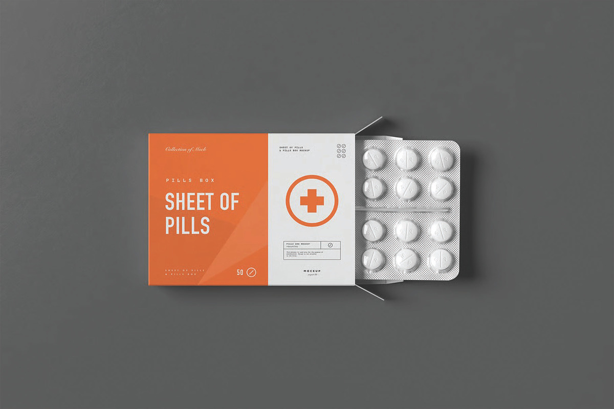 Pills Box Mockup, a Packaging Mockup by DesignRushMarket (Photo 6 of 9)