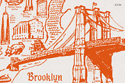 New York City Hand-Drawn Map, an Empty State Illustration by TheMountBirdStudio (Thumbnail 7 of 8)