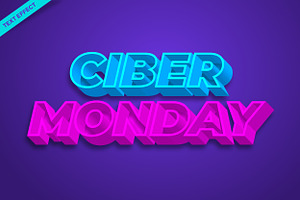 Ciber Monday Sale 3d Text Effect