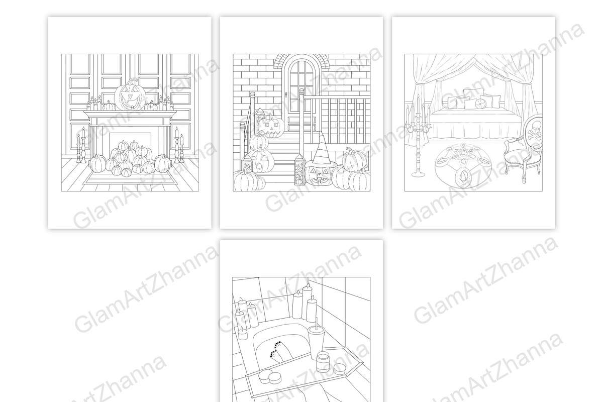 Coloring Book Halloween, a Person Illustration by GlamArtZhanna (Photo 6 of 6)