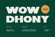 Wow Dhony - Bold Geometric Sans, a Sans Serif Font by Imoodev (Thumbnail 1 of 5)