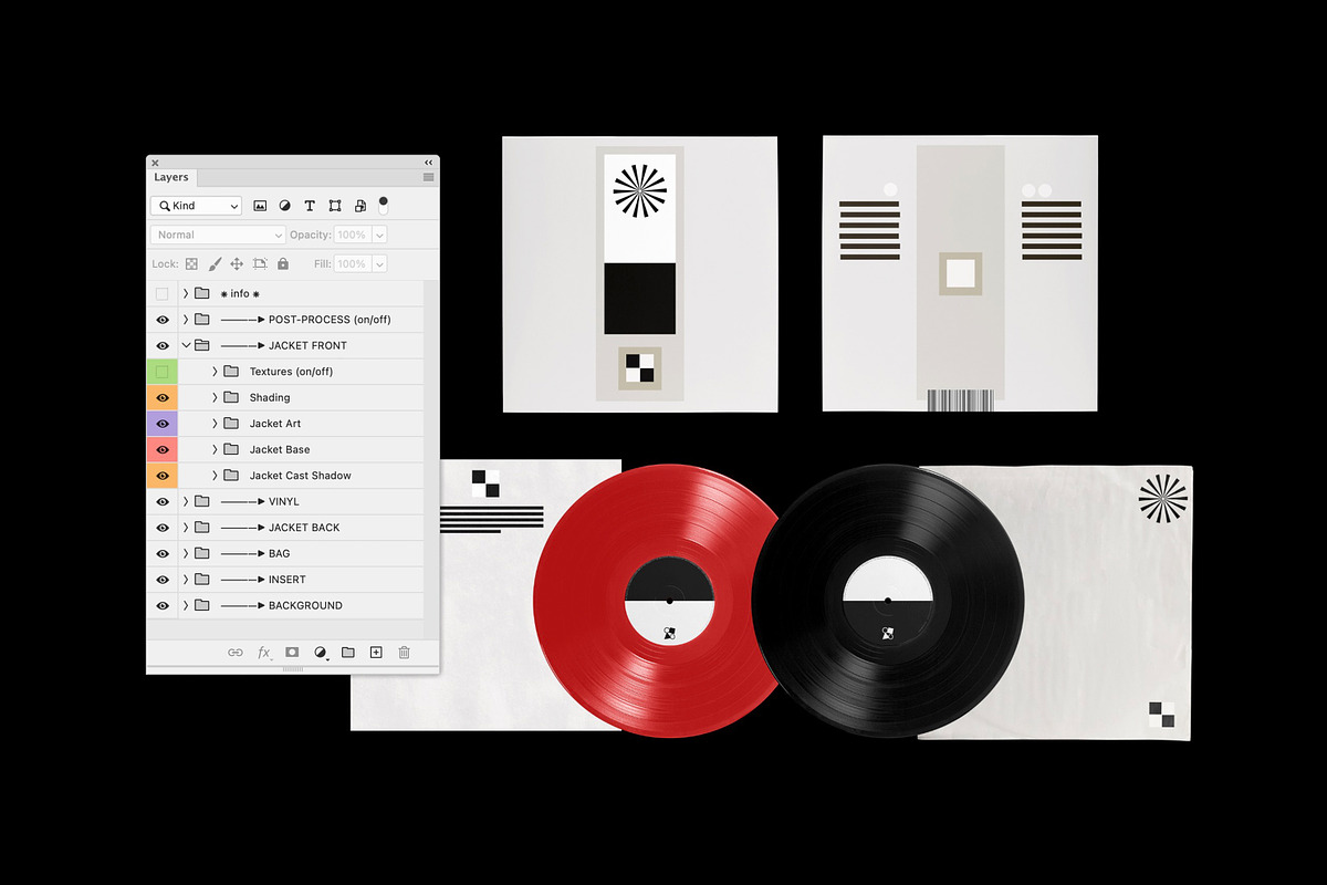 Vinyl Mockup Pack, a Packaging Mockup by Glue Lab (Photo 6 of 6)