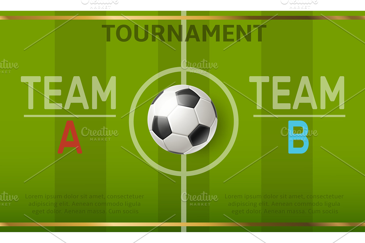Realistic two teams soccer, a Sport Illustration by Vectorbuum