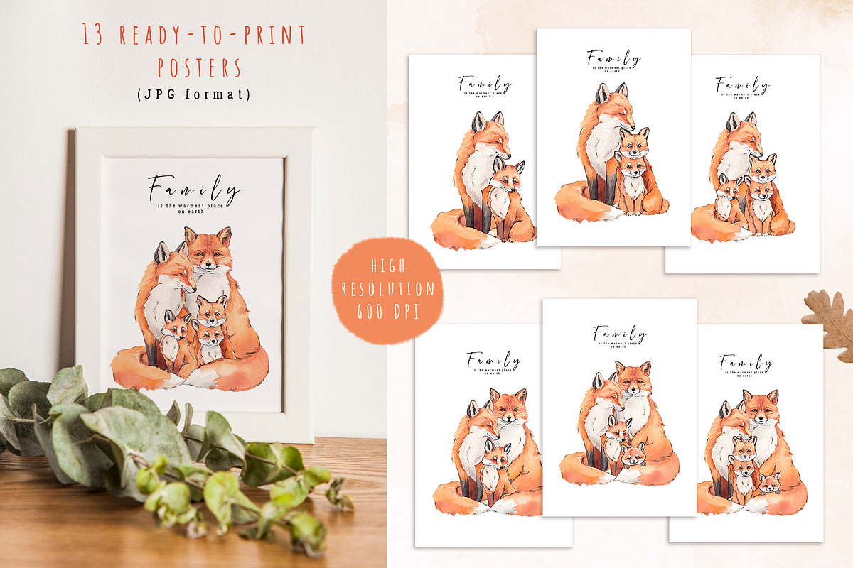Fox family creator, an Animal Illustration by VerAna (Photo 5 of 14)