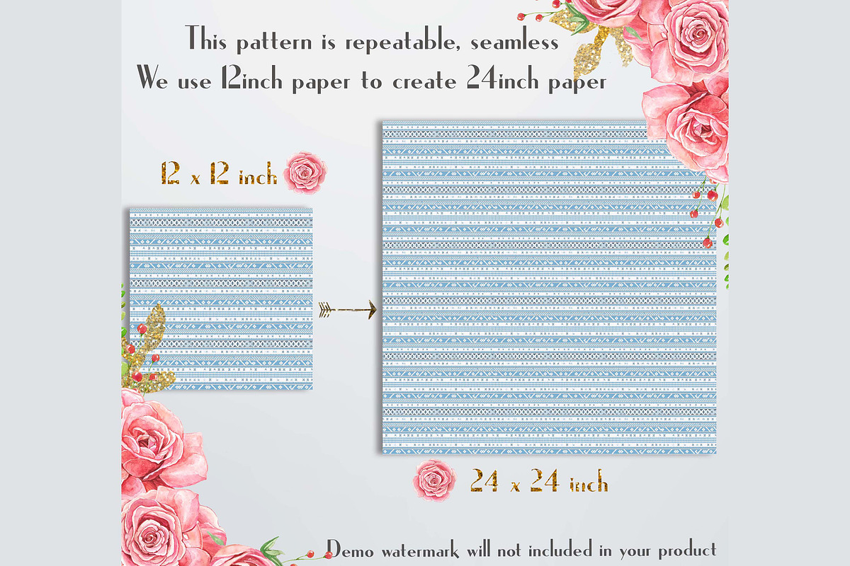 Seamless Fair Isle Nordic Papers, a Pattern Graphic by ThingsbyLary (Photo 5 of 10)