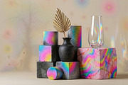 Prism Light & Stone Still Life, an Object Illustration by StockVerse Creative (Thumbnail 3 of 4)