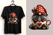 Whimsical Valentine Gnome Clipart, an Illustration by SVGArt (Thumbnail 7 of 7)