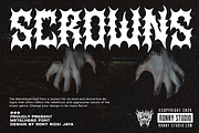 Scrowns Brutal Metalhead Font, a Blackletter Font by Ronny Studio (Thumbnail 1 of 9)