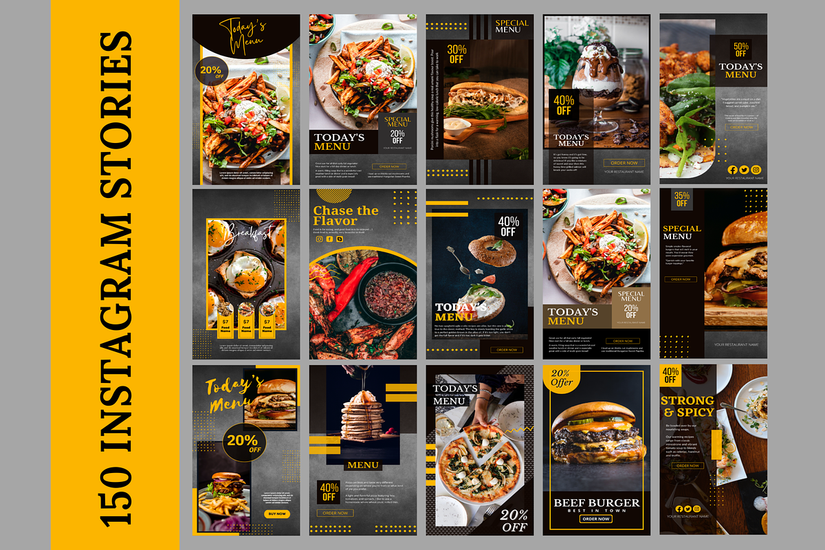 Animated Food Restaurant Templates, a Social Media Template by LushBury (Photo 2 of 8)