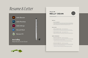 Modern Resume CV Template Design, a Print Template by Design_Slide