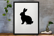 Rabbit Silhouette SVG, an Animal Illustration by newminddesign (Thumbnail 3 of 3)