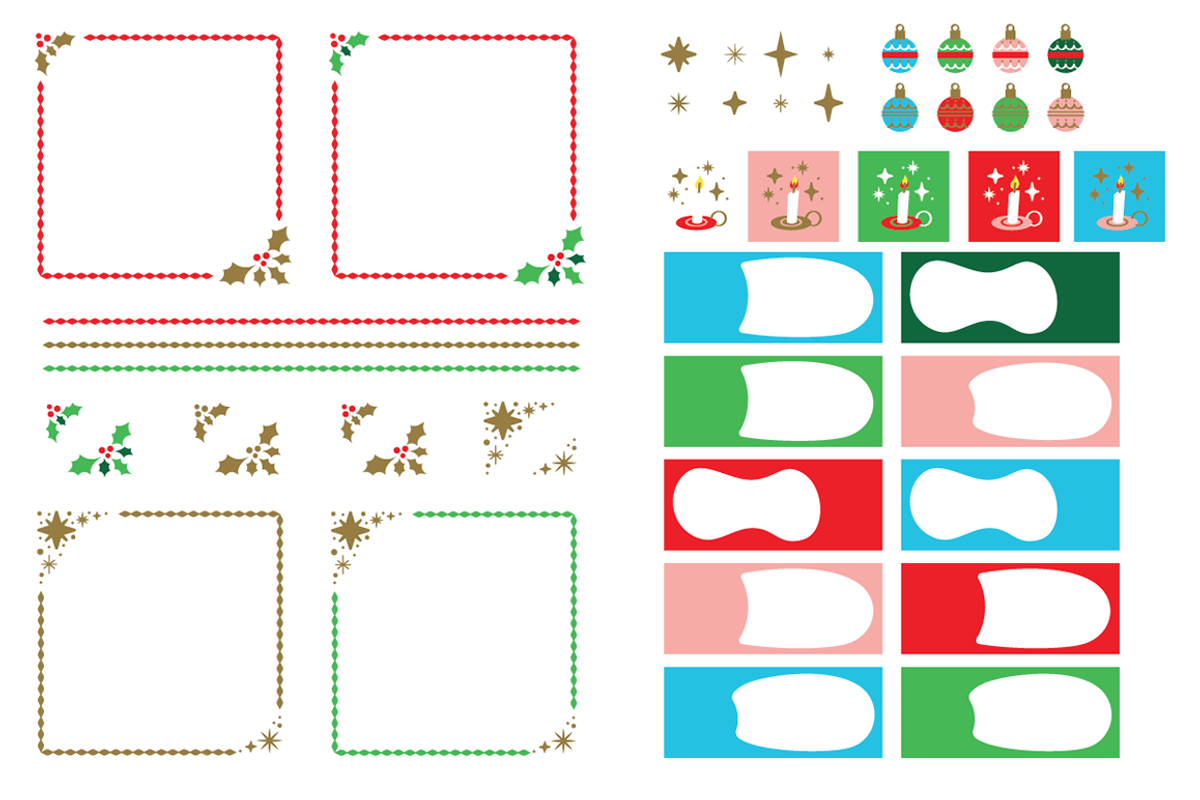 Vintage Style Holiday Kit, an Illustration by Kelly Carnes Design (Photo 8 of 8)