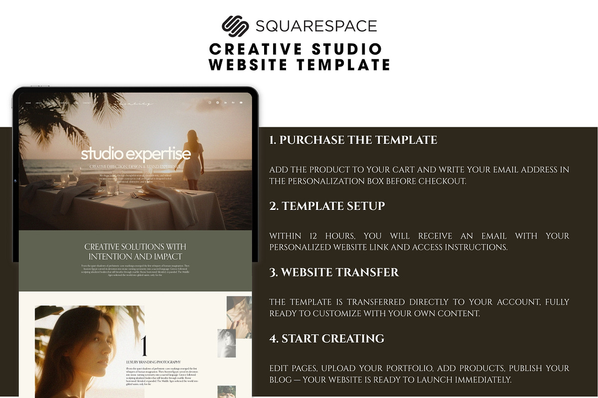 Squarespace Creative Studio Template, a Squarespace Template by Mockup Art Atelier (Photo 8 of 15)