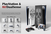 PS5 Console & DS GamePad Mockup 8K, a Product Mockup by Zabiegala MP (Thumbnail 1 of 9)