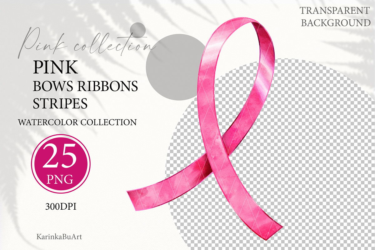 25 PNG Watercolor clipart pink bows, an Object Graphic by KarinkaBU (Photo 5 of 8)