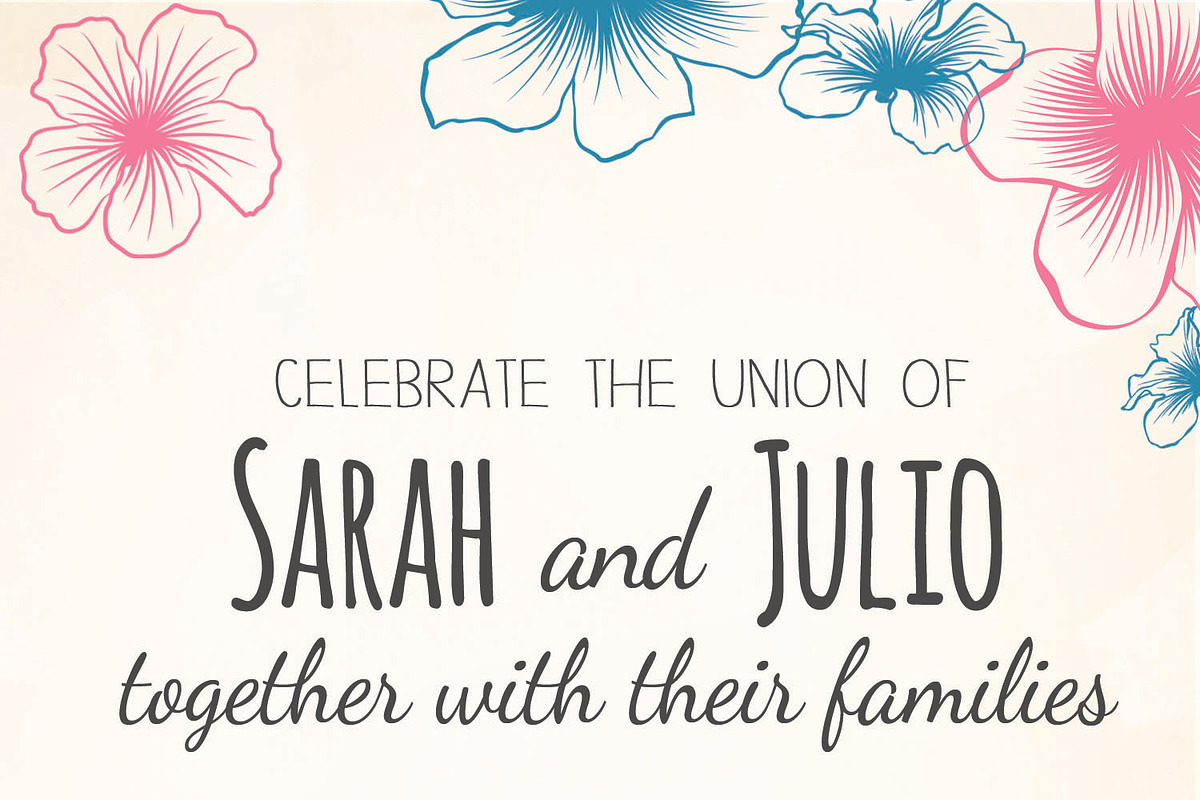 Floral Wedding Invitation Template, an Invitation Template by tbarkley (Photo 2 of 2)