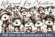 Whimsical Dog Christmas Clipart, an Illustration by Designworld (Thumbnail 1 of 6)