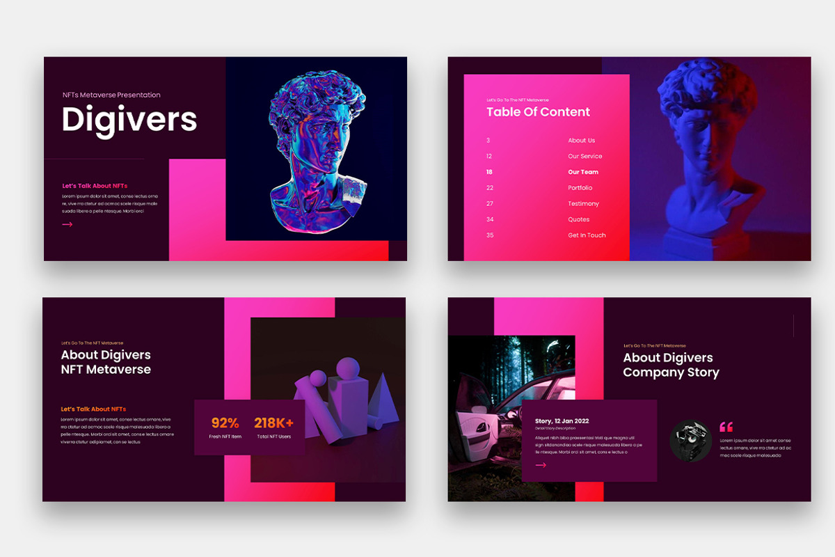 Digivers NFT Metaverse Powerpoint, a Presentation Template by kerismaker (Photo 2 of 6)
