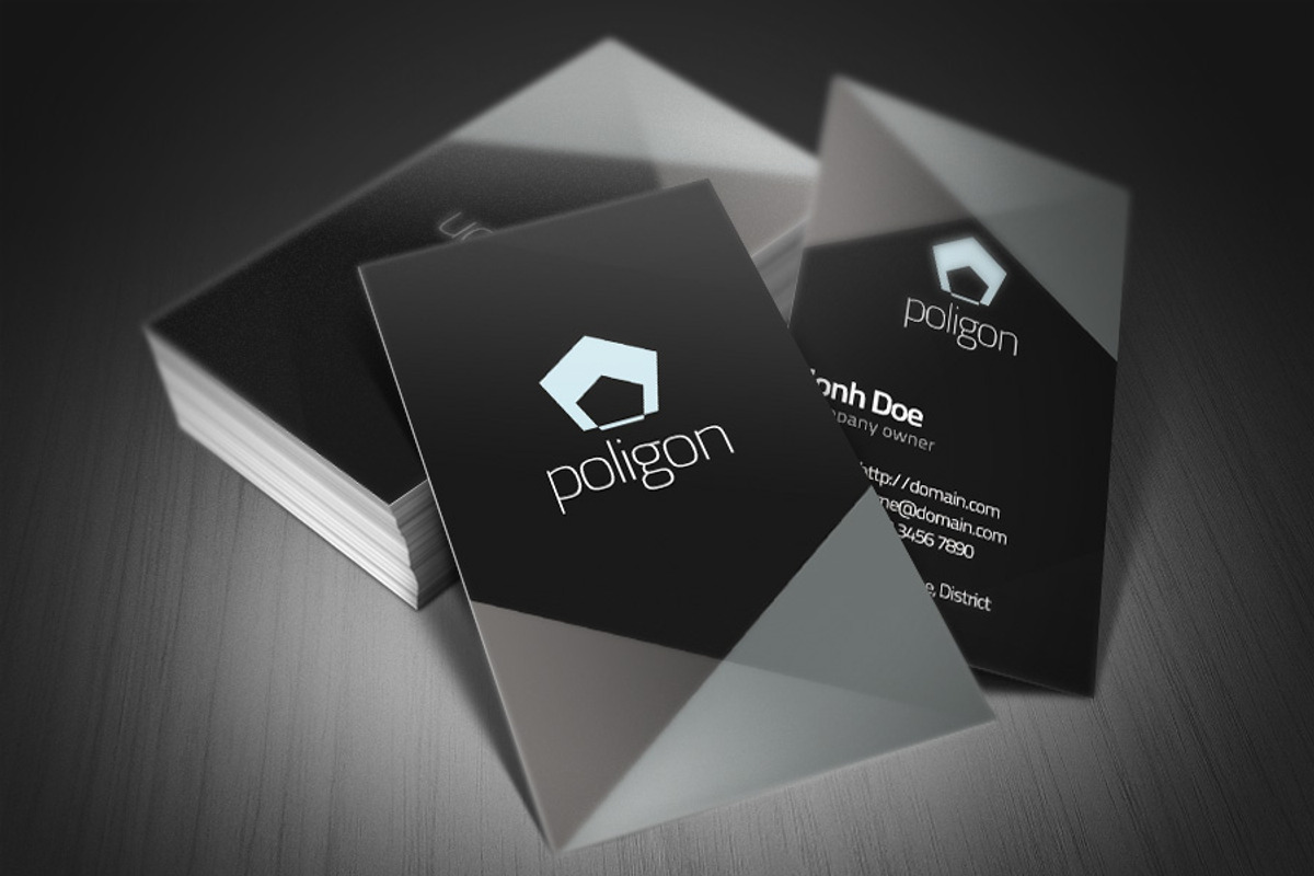 [SALE] Poligon Business Card, a Business Card Template by Rafael Oliveira (Photo 4 of 5)