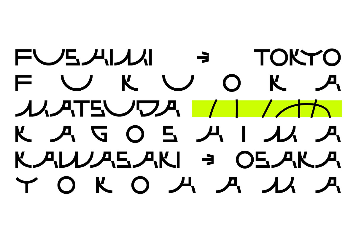 SK Fushimi — Experimental Tech Font, a Font by Shriftovik Type Foundry (Photo 3 of 9)