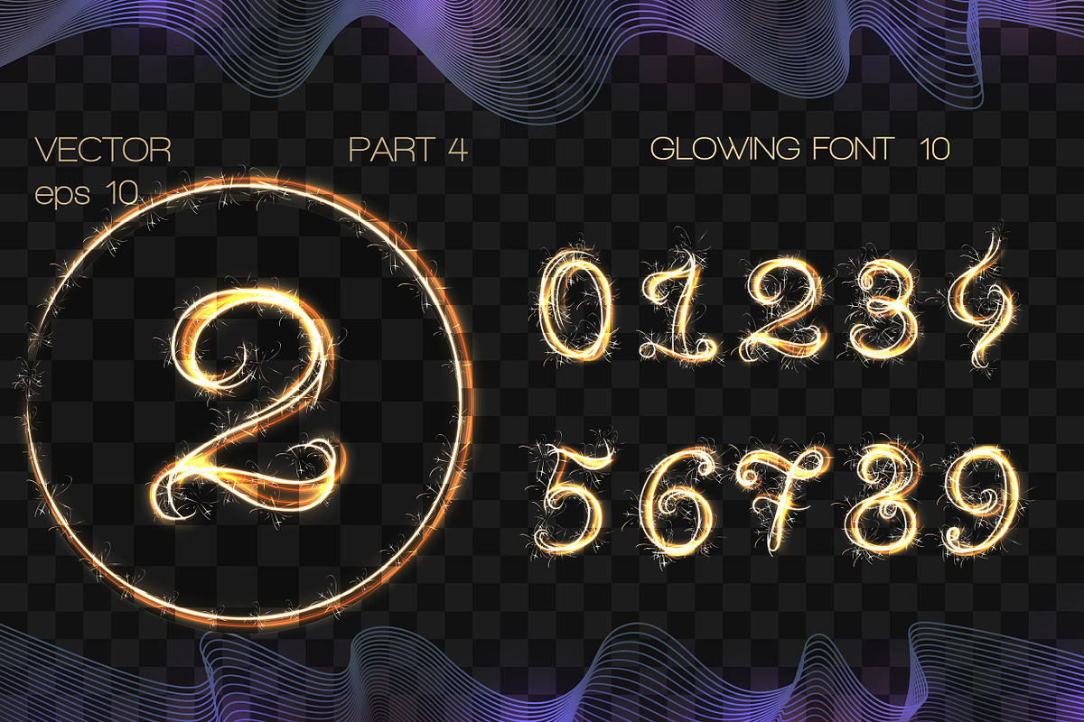 ALPHABET BENGAL SPARKS / BRUSHES /, a Symbol Font by Nadin_Lebedeva (Photo 6 of 9)
