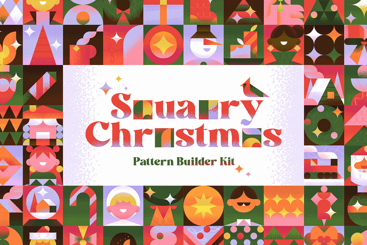 Squarry Christmas. Pattern Builder., a Pattern Graphic by Red Monkey (Photo 1 of 15)