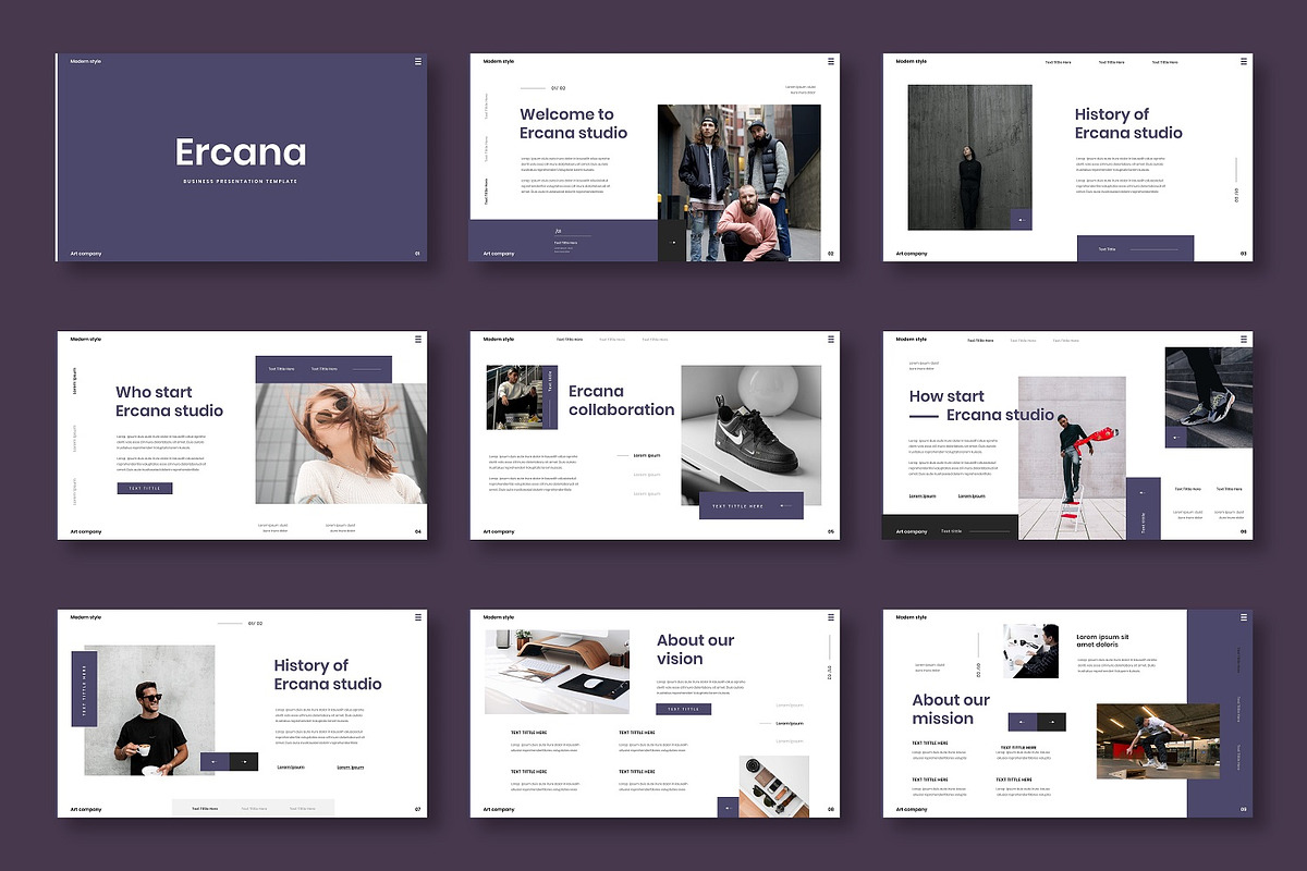 Ercana – Business PowerPoint, a Presentation Template by Dens Creative Studio (Photo 2 of 6)