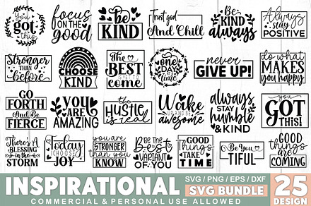 Inspirational SVG Bundle, a Graphic by crafthome