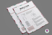 Floral 1 page resume template, a Resume Template by Chic templates (Thumbnail 4 of 4)