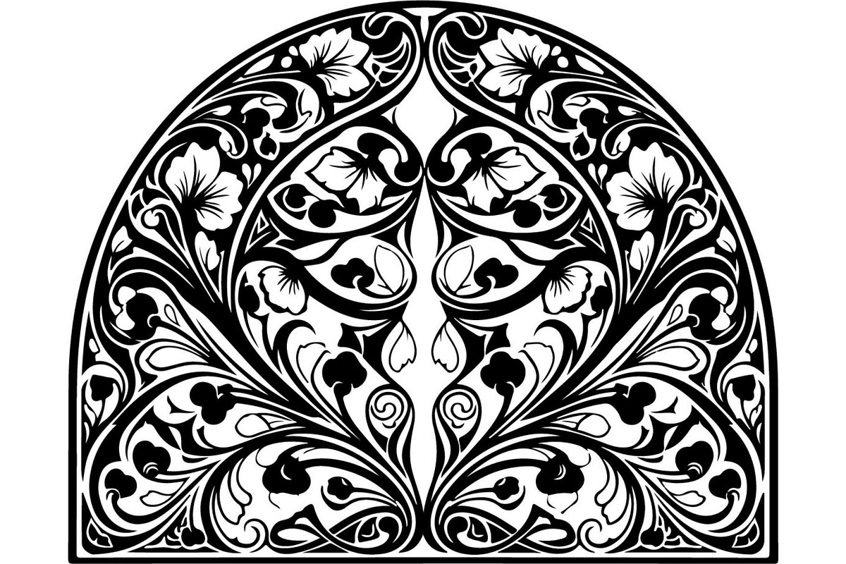 Vintage Ornamental Arch Frame Vector, a Decorative Illustration by Designer_Momina (Photo 14 of 21)