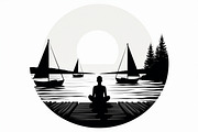 Lake Meditation & Sailing Set, an Illustration by BIPLOB EXPERT (Thumbnail 4 of 9)