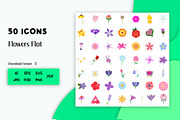 Icon Pack: Flower Flat (50 Icons), an Icon by soglamun (Thumbnail 1 of 6)