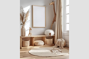 Mock-up frame in children's room, an Architecture Photo by GFXCity