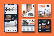 Travel Agency Social Media Post, a Social Media Template by MightyDesign (Thumbnail 1 of 8)